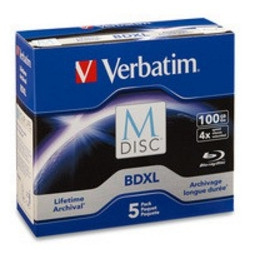 Verbatim M-DISC BD-R XL 100 GB, 6x Speed, Branded Surface, Jewel Case - 5 ks (98913)